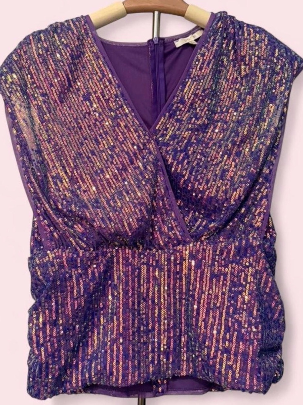 Pastels Purple Sequin Blouse